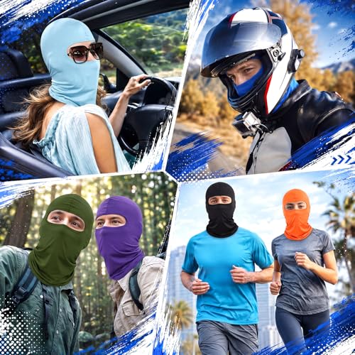 Image of Funtery 94 Pcs Balaclava Ski Mask Bulk Full Face Mask Men Women UV Protection Breathable for Summer Cycling Outdoor Sports
