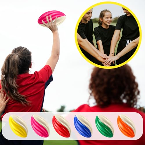 Image of Jerify Mini Footballs for Kids Spiral Foam Football Bulk 5 Inch Soft Small Waterproof Foam Ball Sports Birthday Toddler Football for Indoor and Outdoor Game (Classic Color,12pcs)