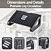 CasaZenith Foot Rest, Six Heights Adjustable Foot Rest for Under Desk at Work, Ergonomic Foots Stool for Under Office Desks, Under Desk Footrest with Foot Massage Roller, Chair Footrest for Leg Rests