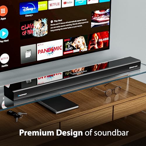Image of Blaupunkt SBW Munich 50 Dolby Audio 2.1 CH Soundbar with Wired Subwoofeer I 160W RMS I HDMI-ARC I Bluetooth I AUX I USB I Remote Control with Equalizer