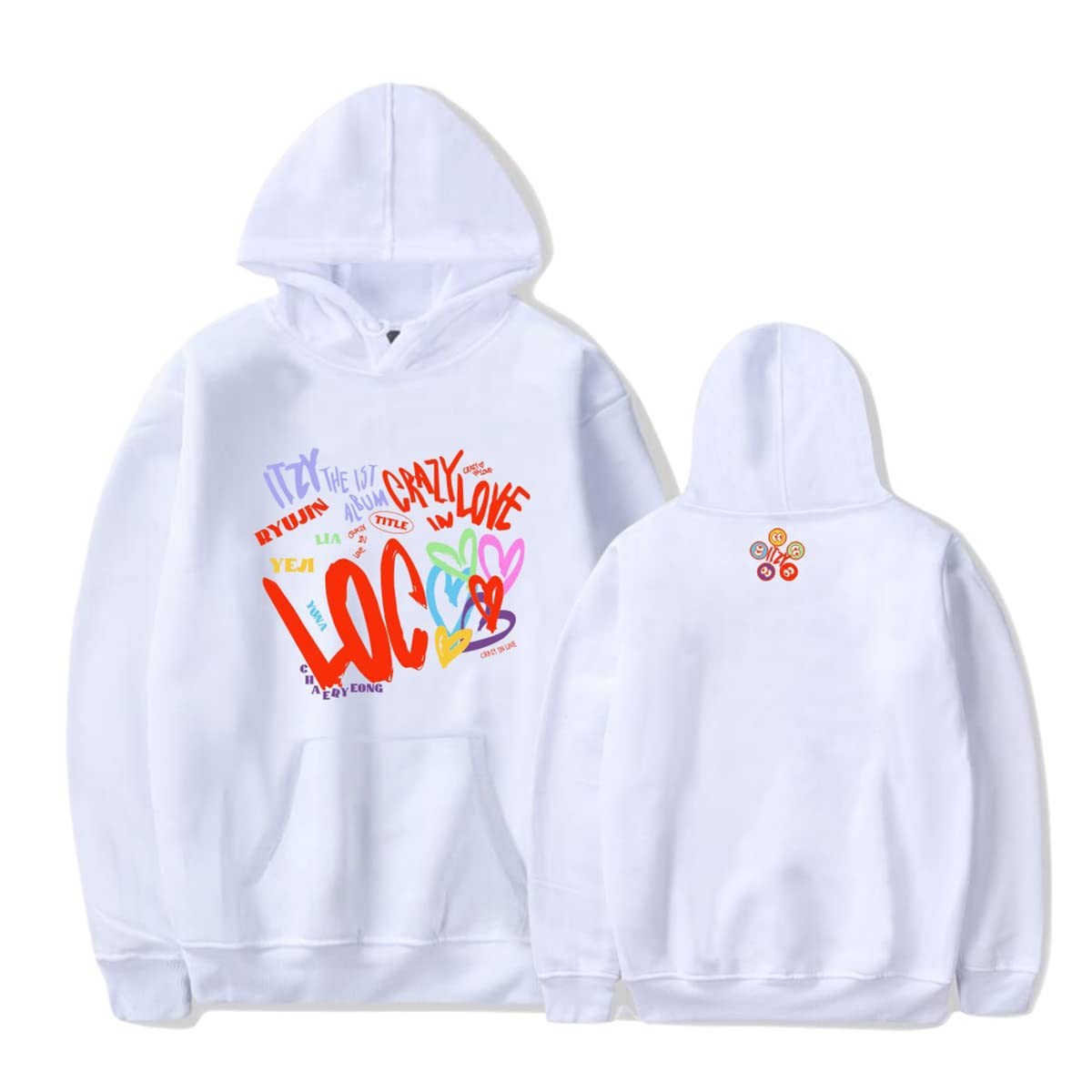 Xkpopfans Kpop ITZY Crazy in Love Hoodie Yuna Chaeryeong Ryujin Yeji Lia Sweater Jacket