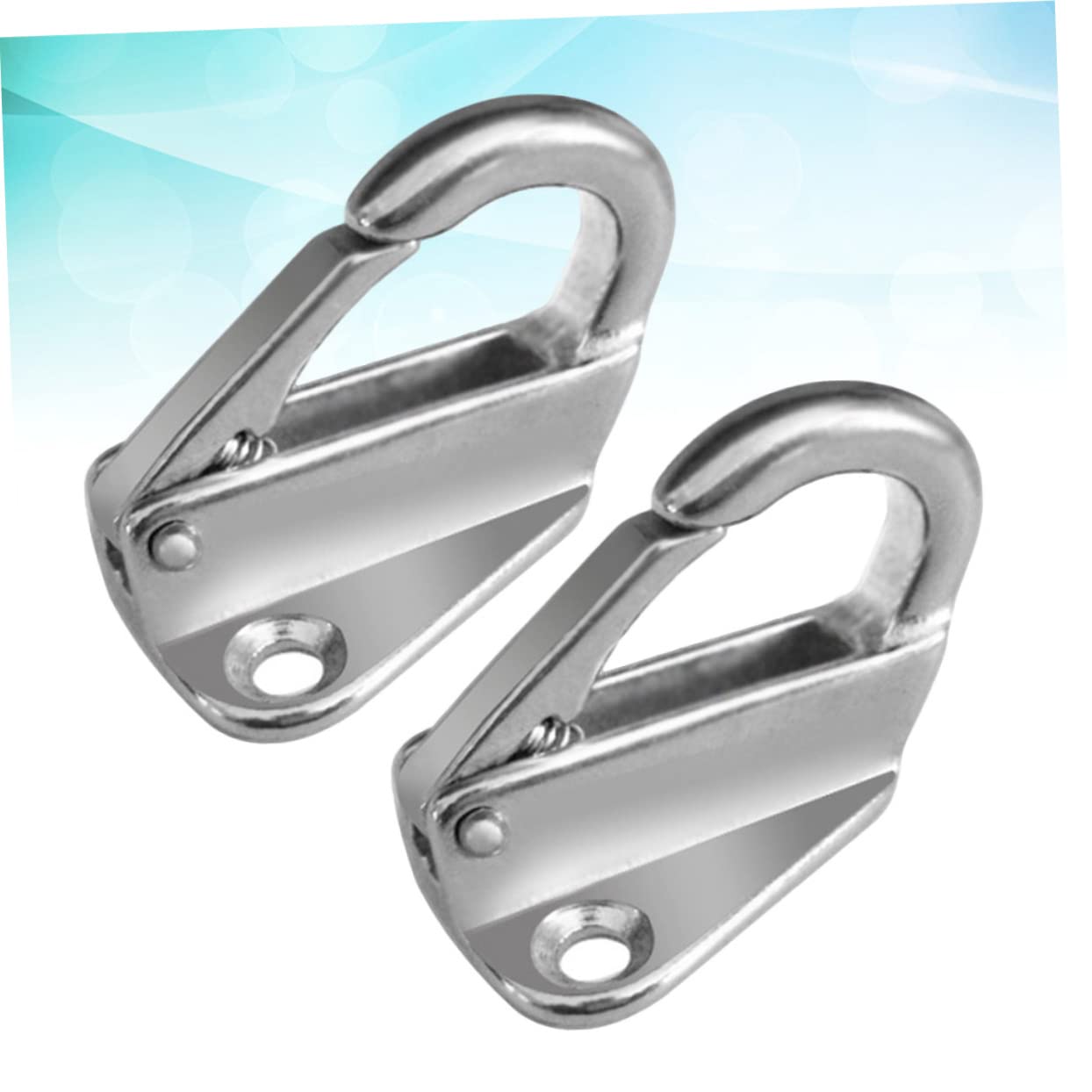 ibasenice Pcs Boat Hooks Marine Grade Stainless Steel Spring Hooks Boat Railing Attachments
