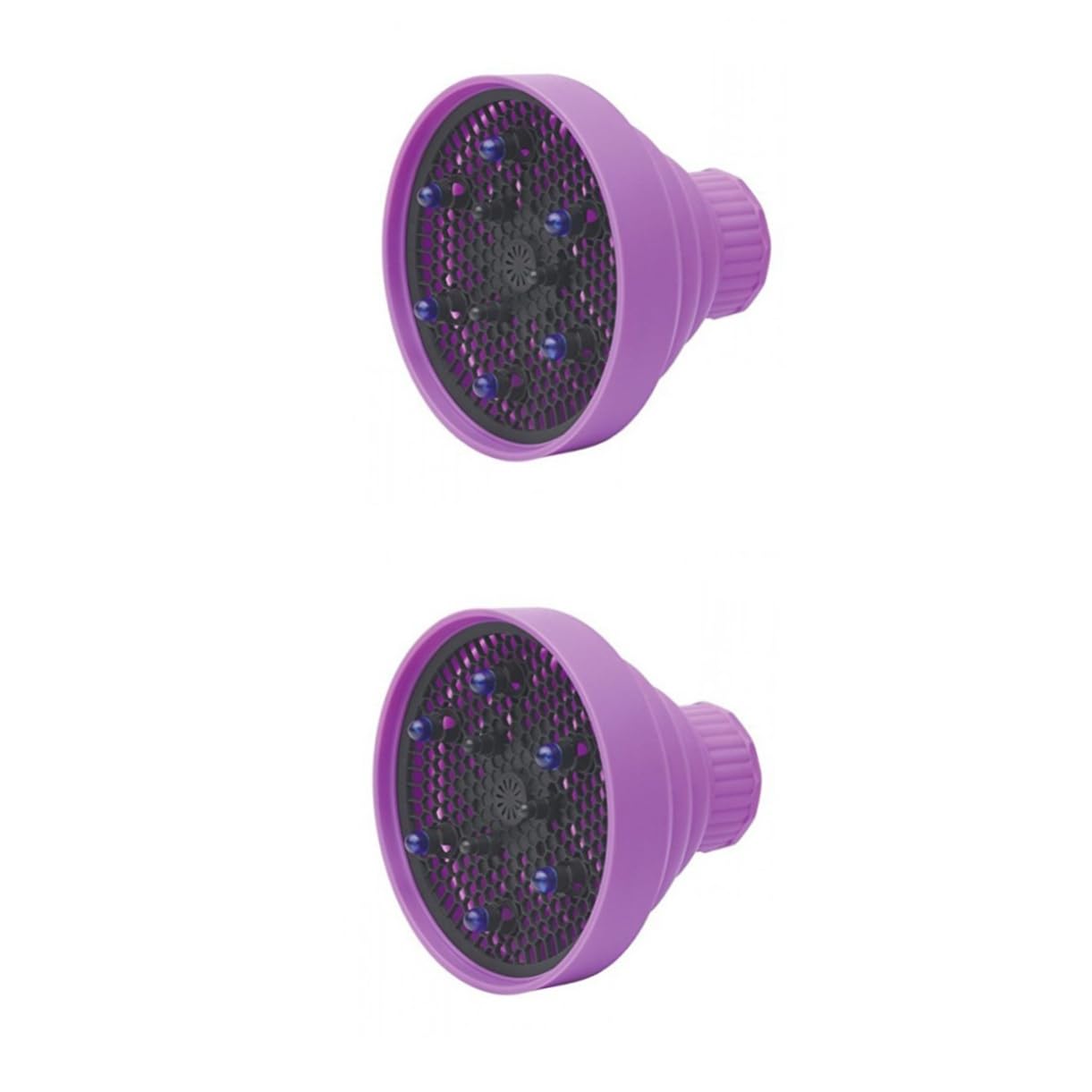 DOITOOL Reisezubehör 2St faltbarer Haartrockner-Diffusor tragbarer Haartrockner tragbarer Diffusor - aus Silikon falten Zubehör reisen Violett