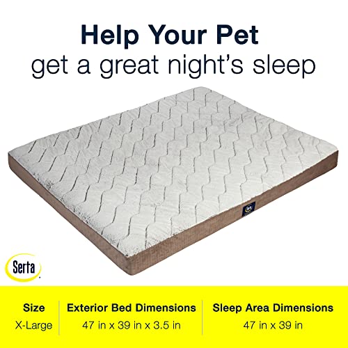 Serta Orthopedic Quilted Pillow Top Dog Bed for Pets – Chocolate Brown (X-Large) by Serta - Image 2