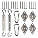 Produktbild Yeahahahart Sonnensegel Hardware Kit Dreieck, 12,7 cm, 304 Marine Grade Edelstahl für rechteckige und quadratische Sonnensegel Installation Zubehör, strapazierfähig, rostfrei, 24 Stück