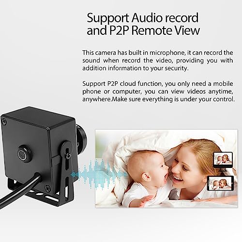 REVODATA 5MP Mini Fisheye POE IP Camera With Microphone,1.7mm Fisheye Lens 180° Viewing Angle P2P Remote View CCTV Video IP Audio Indoor Security Camera,H.265 Motion Detection (I706-3-P-A-HS) - Image 3