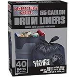 Contractor's Choice Trash Bags 55 Gallon 40 Count (1-Pack)