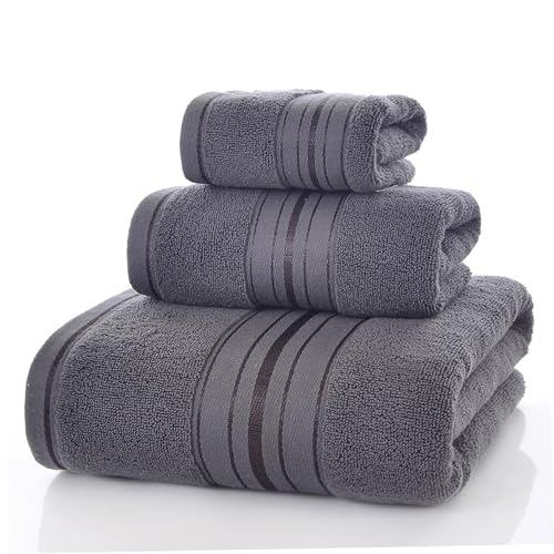 Serviettes de bain en coton de qualité supérieure couleur anthracite