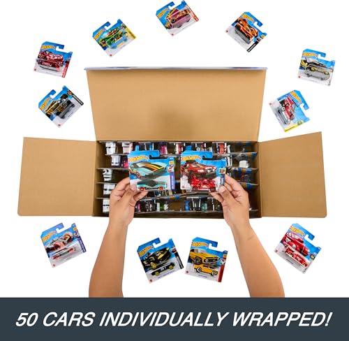 hot wheels toy cars amp trucks 50-pack of 164 scale vehicles individually packaged styles may vary amazon exclusive