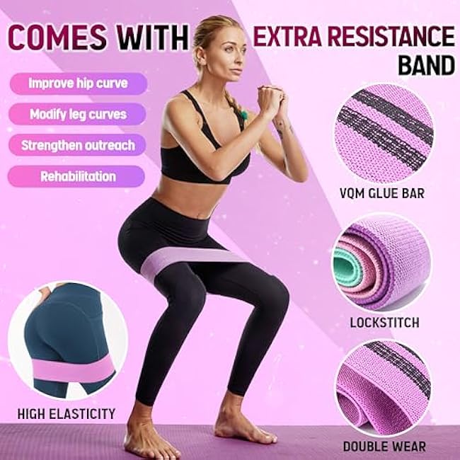 Foldable Hip Thrust Belt with Extra Resistance Band ¨C Works with Dumbbells, Kettlebells, and Weight Plates ¨C Supports Up to 300 lbs ¨C Slip-Resistant Padding for Gym and Home Workouts