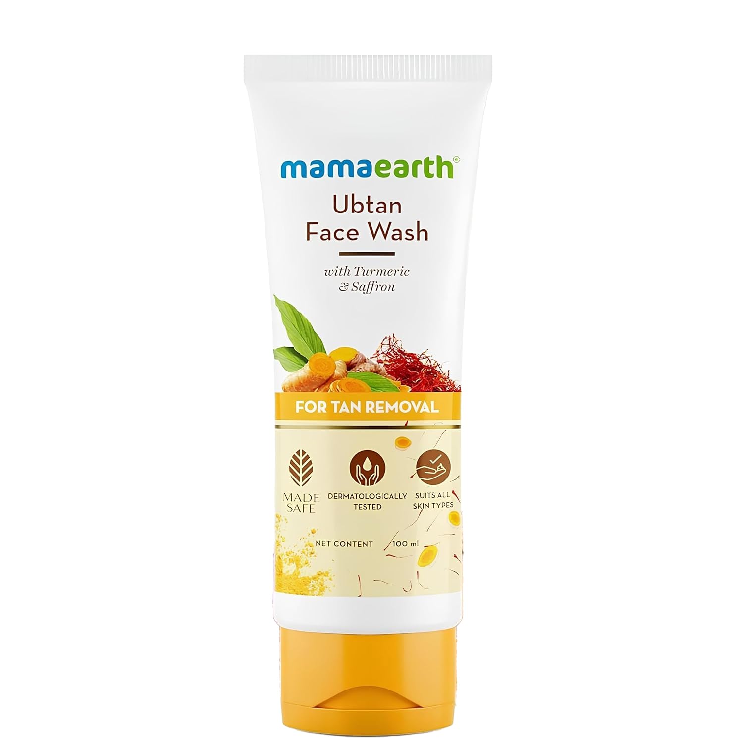 MAMAEARTHUbtan Scrub For Face with Turmeric & Walnut for Tan Removal - 100g[Amazon-developed Certification] Compact by Design