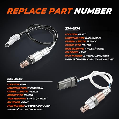 Sensor de Oxígeno Compatible con Chevy Silverado y GMC Sierra miniatura 3