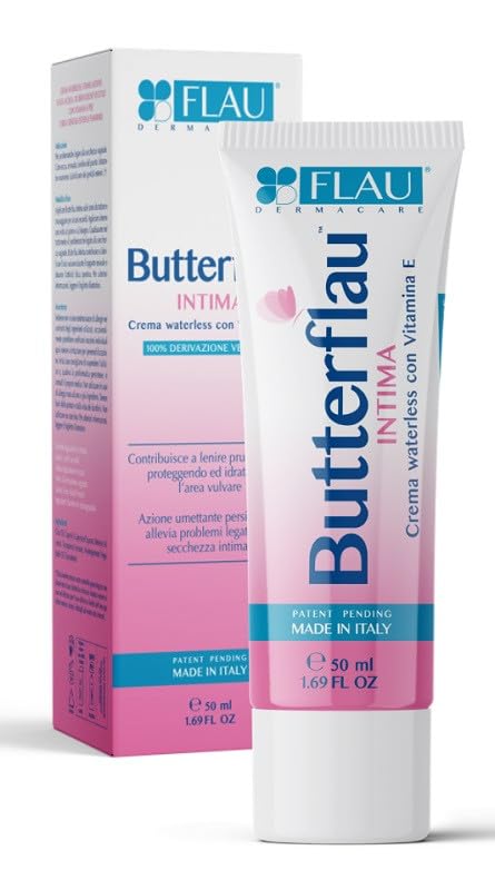 Sigla Butterflau Intima - Crema intima lenitiva e idratante per la secchezza e il prurito, 50 ml