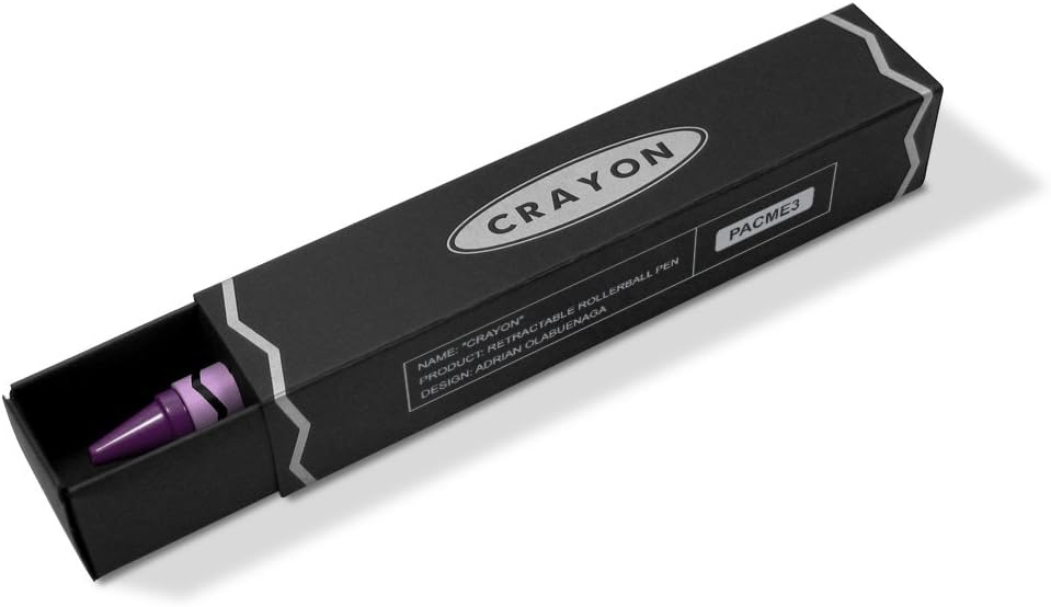 ACME Studios Crayon - Purple Retractable Roller Ball Pen by Adrian Olabuenaga (PACME3PURR)