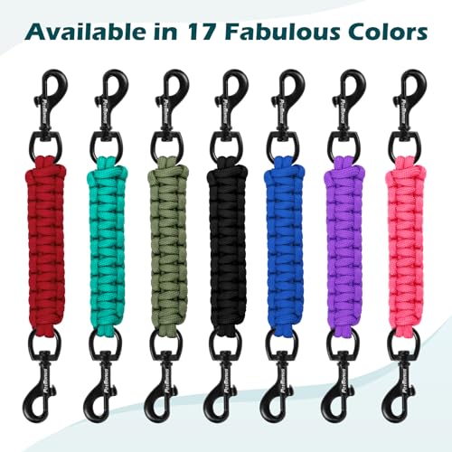 PetBonus Hundehalsband Clips, handgefertigtes Sicherungsband für Hundegeschirr, Stachelhalsband, doppelendiger Leinenverbinder (Armeegrün)