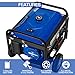 DuroMax XP4400E Gas Powered Portable Generator-4400 Watt Electric Start-Camping & RV Ready, 50 State Approved, Blue/Black