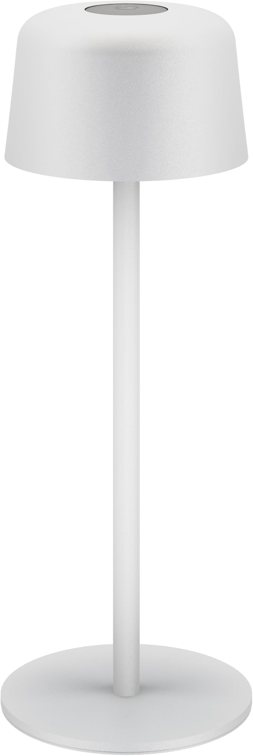 goobay Wireless LED Table Lamp 25 cm, 3 Brightness Levels, Touch Control, 150 lm, 3000 K, Warm White, Battery Life up to 12 Hours, IP44, Metal housing, incl. USB-C Charging Cable – White, 77676