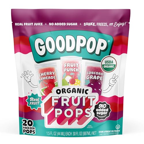 GoodPop Assorted Organic Freezer Pops 20ct - Perforated Case