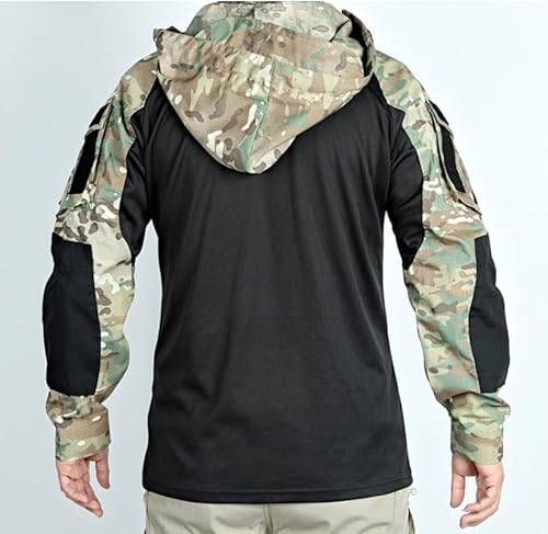 Tactical Hoodie Shirts for Men Military Uniform Army Tactical Airsoft Clothing Work Wear Men Heavy Duty Tactical Clothing Husband M-5XL (Navy D,M) - Image 5