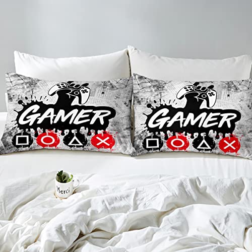 Drap de lit pour garçons style rétro gamepad pour décorer la chambre - 4