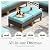 Sophia & William 7 Piece Patio Furniture Sets, Sectional Outdoor Rattan Wicker Sofa, All Weather Patio Conversation Set for Deck Backyard Lawn, Outdoor Couch, Blue