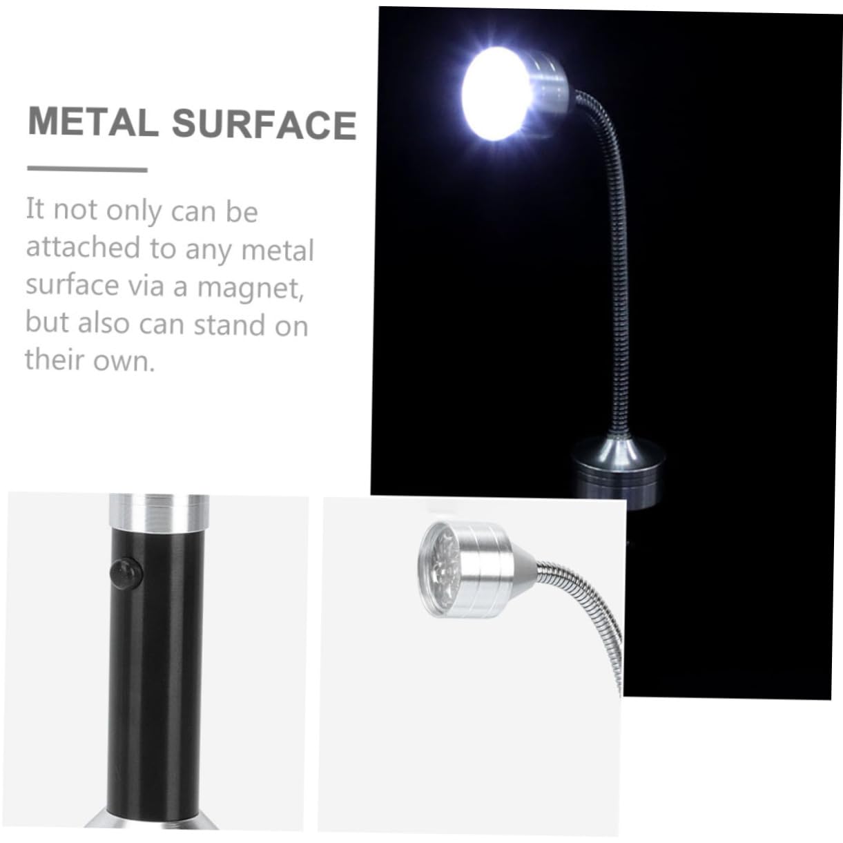 Artibetter 3pièces Lampe Torche Flexible LED Extérieur Avec Base Magnétique