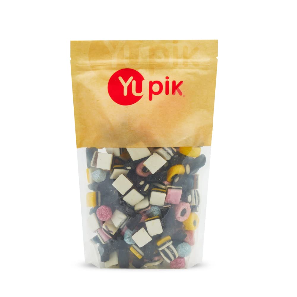 Yupik Assorted Licorice Candy Mix, 1 kg, Natural Flavors & Colors, Classic Allsorts Licorice, Fun Treat, Sweet Candy, Delicious Snack, Ideal for Gifting & Holidays