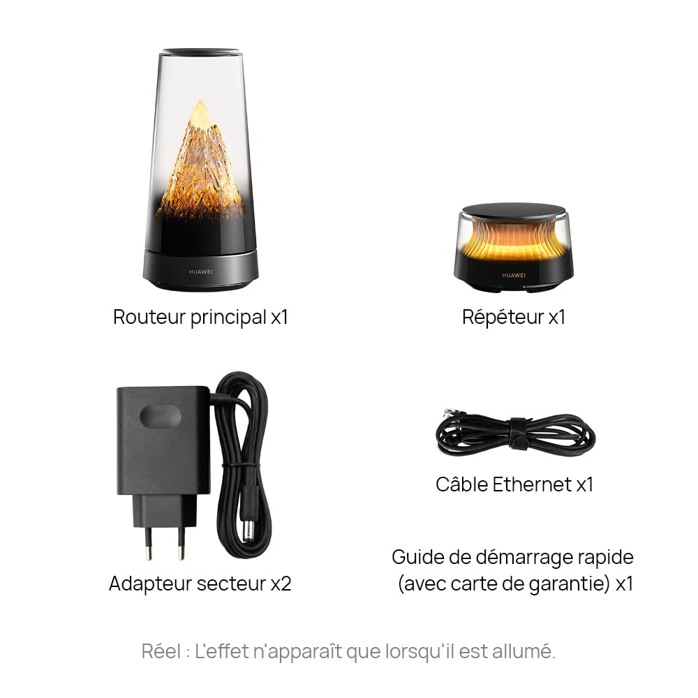 HUAWEI WiFi Mesh X3 Pro Pack, Wi-FI 7 à Double Bande Jusqu’à 3,6 Gbit/s, BE 3600, Couverture Jusqu’à 120 m², Contrôle Parental, Diagnostic de Votre Wi-FI,HUAWEI HomeSec®, Garantie de 30 Mois