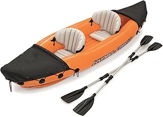 LMEIL Kayak Two Person Inflatable Kayak, 12 ft Inflatable Kayak Fishing Boat Portable Water Sport With Paddle Pump And Bag, 10.5ftX2.8ft with 2 Paddles and Output Air Pump