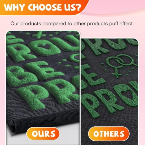 Image of VinylRus Puff HTV Heat Transfer Vinyl Roll, Green, 12 inch x 6FT