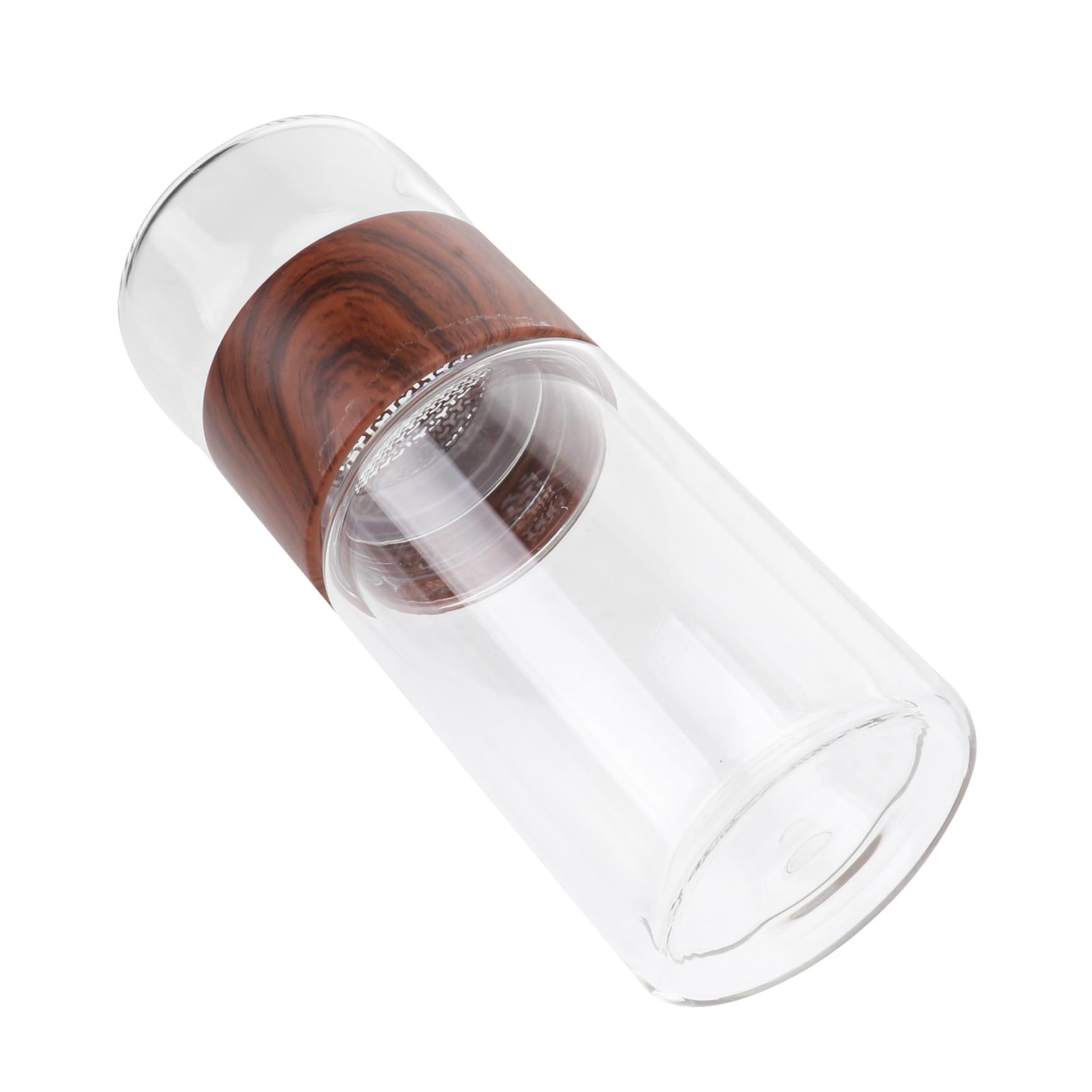 Vaso Portátil de Vidrio Infusor Integrado y Capacidad de 300 Ml, Filtro Doble para Preparar Infusiones y Bebidas Saludables en Cualquier Lugar Color Aleatorio