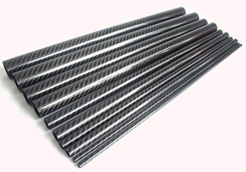 Cncarbonfiber TUBE-TG1210420 2Pcs Carbon Fiber Tube 12Mmx10Mmx420Mm 3K Wrapped Twill Glossy Finish,6/16/22/25/30Mm Available thumb #2