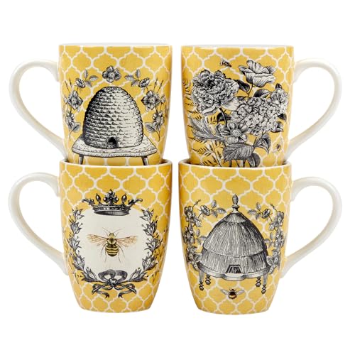 Set de 4 Mugs French Bees 20 oz Certified International miniatura 1