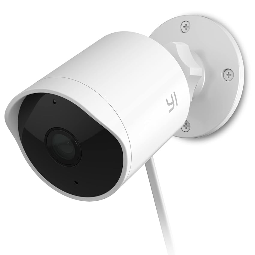 Immagine del prodotto YI Telecamera Wifi Esterno Impermeabile IP65, Telecamera Outdoor 1080p, Resistente alle Intemperie, Rilevamento Umano e Sonoro, Notifiche Push, Allarme, Visione Notturna, Cloud, Compatibile con Alexa