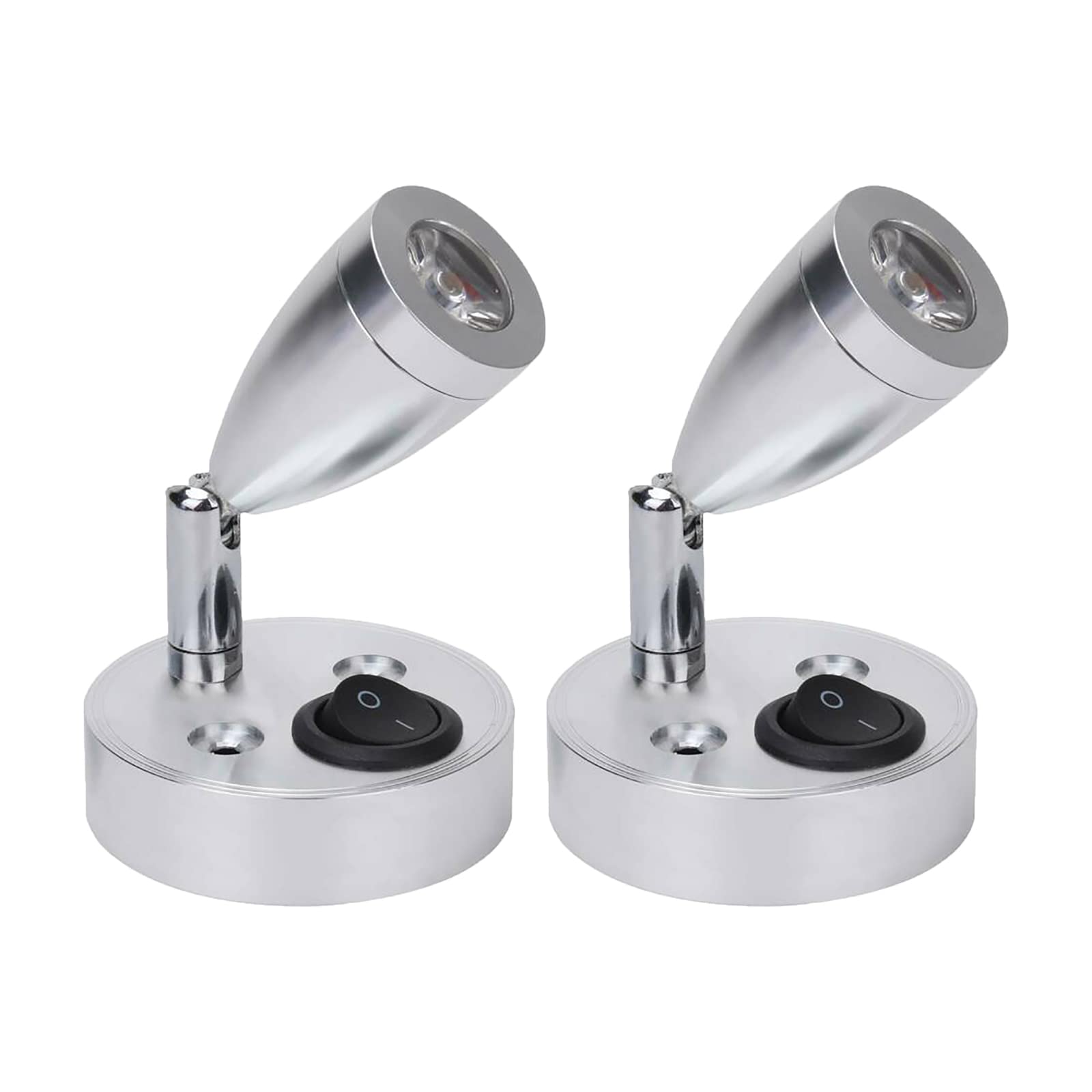 EOHMAK LED RV Reading Light 12V 2Packs Wall Mount Reading Lamp Caravan Light Camper Interior Light Reading Switch Camper Van Caravan Boat Interior Light (12V, 3W, 2 Packs)