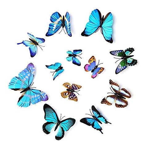 24 Piezas Pegatinas de Mariposa 3D Wohlstand Cover