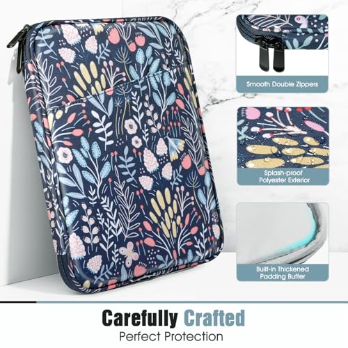 Image of TiMOVO 9-11 inch Tablet Sleeve Bag with Pocket, Colorful Flower | Fits iPad 11 inch A16 2025, iPad 10.9 inch /10.2 inch, Air 11 inch 5th /4th Gen, Galaxy Tab A9+ /A11 Plus 11 inch