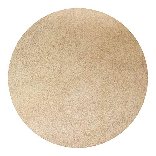 Peau de chèvre pour tambourin africain jaune clair de 35 cm pour percussion