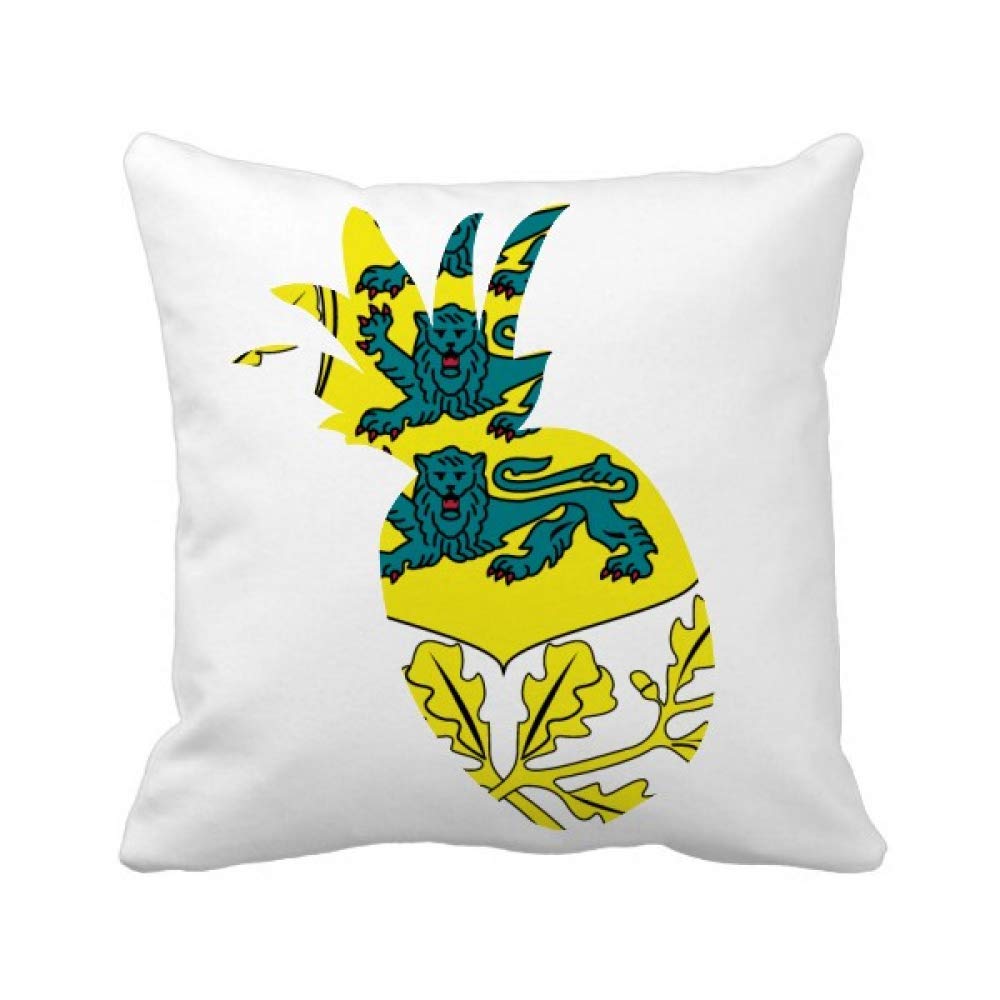 Coussin Estonie motif ananas écusson national pour décoration canapé