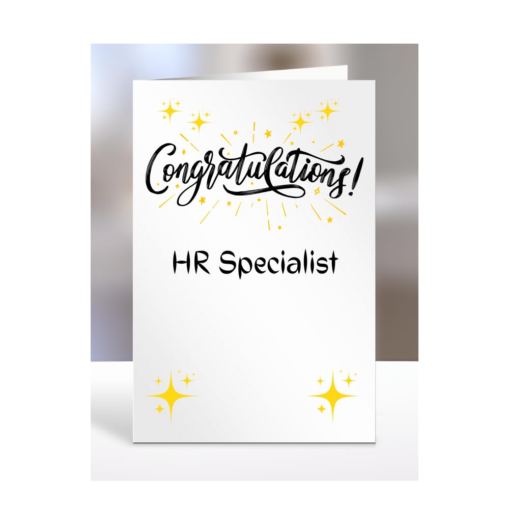 Congratulations HR Specialist card, gifts for men, women, colleagues, boss, manager, son, daughter, grandson, presents for christmas, A5-243b_103