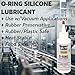 Super Lube O-Ring Silicone Lubricant - Waterproof Silicone & Rubber Seal Grease - Heat Stable Lubricant & Oxidation Protection - Food Grade H1 Grease - Clear - Bottle - 4 oz (56204)