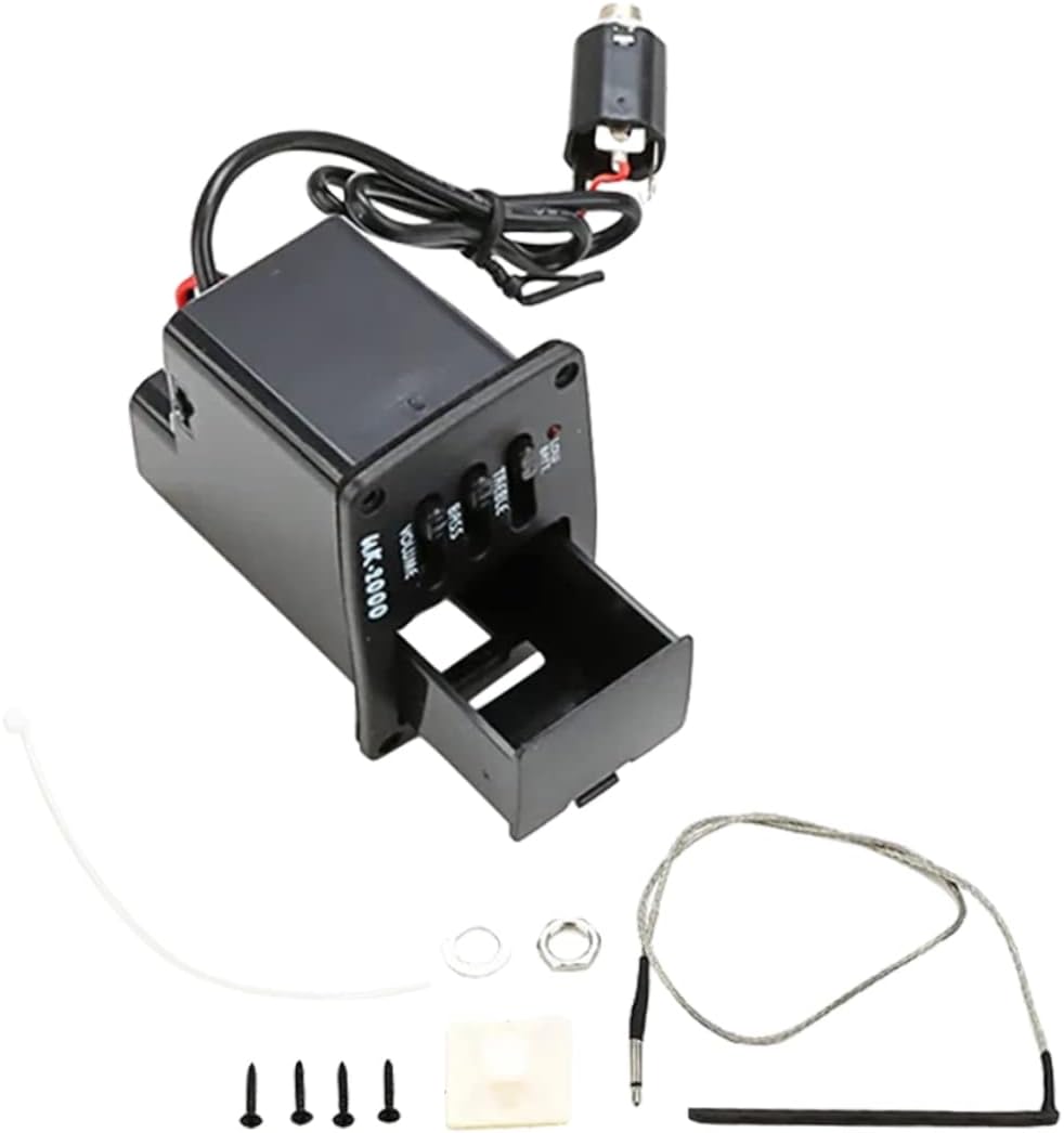 1set Ukulele Equalizer Plastic Pickup Easy Installation Preamp Accessory for Ukulele Upgrade Material for -term Use for Enthusiasts