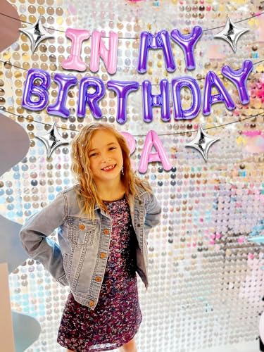 LaVenty Pink In My Birthday Era Banner Sign Balloons for Singer Birthday Party Decorations In My Birthday Era Balloons Banner Eras Themed Birthday Party Decorations - Thumbnail 7