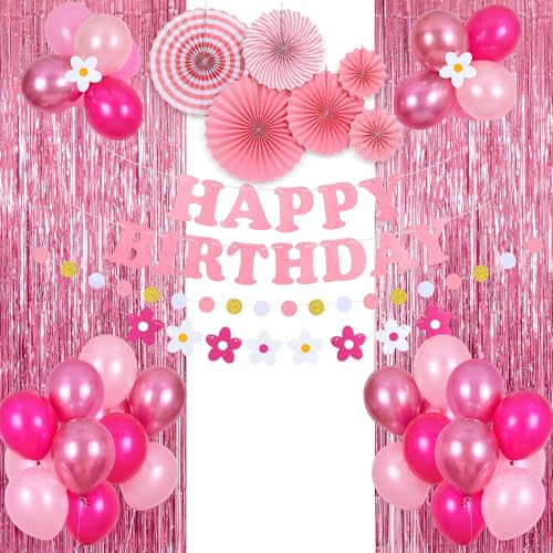 Décoration anniversaire pastel rose pour une fête en famille douce