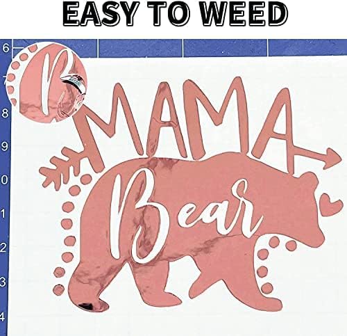 Miniatura 2 de Lya Vinyl Vinilo permanente de espejo cromado, 12 pulgadas x 8 pies, vinilo autoadhesivo para Cricut, Silhouette Cameo, rollo de vinilo de oro rosa