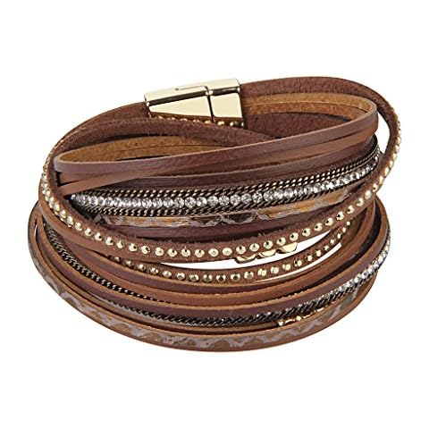 TASBERN Women Leather Wrap Bracelet Cover
