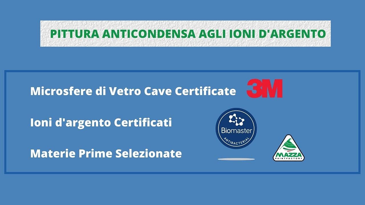 MAZZA Anticondensa Pittura agli Ioni d’Argento Antibatterica Certificata ISO22196/2011 Bianca Linea Sanit Paint Colorificio (5 Litri, Bianco)