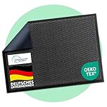 Floordirekt Premium Fußmatte für Eingangsbereich, 120x180cm Anthrazit, Schmutzfangmatte für Innen und Außen, rutschfest & waschbar, Sauberlaufmatte für Flur, Teppich für Haustür, Sky Novo