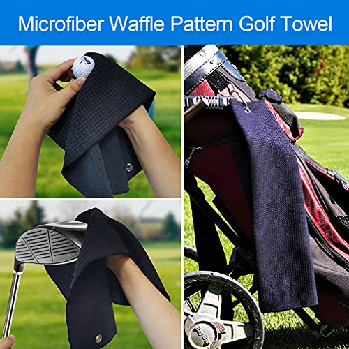 Golf Club Cleaning Kit, 22pcs Golf Accessories, Microfiber Golf Towel with Clip, Golf Brush Groove Cleaner, Foldable Magnetic Divot Tool, Golf Ball tees and Position Markers, Golf Ball Marker Tools - Thumbnail 6