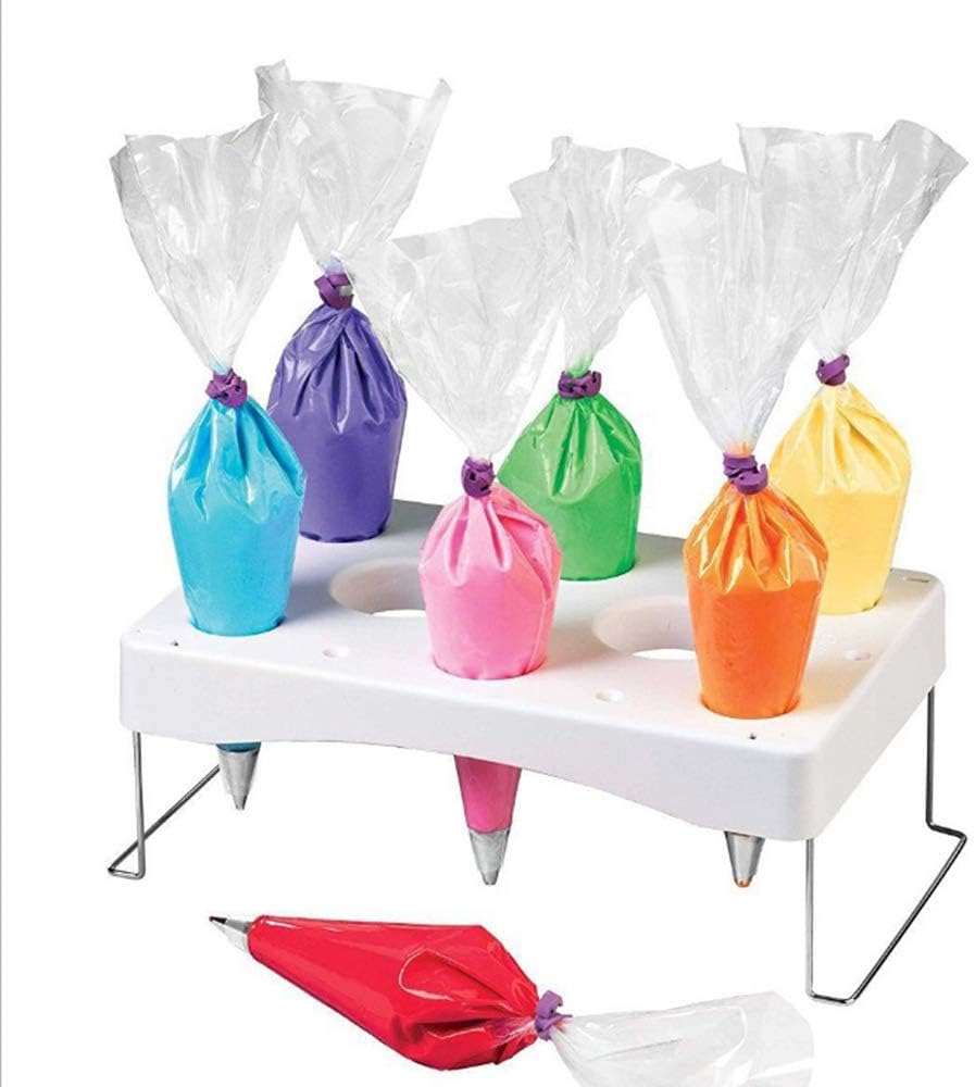 Piping bag shelf Cake Decorating Icing Bag Stand 12Cavity Cream bag holder Home